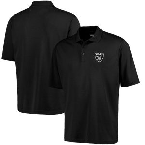 Antigua Las Vegas Raiders Black Pique Xtra-Lite Polo