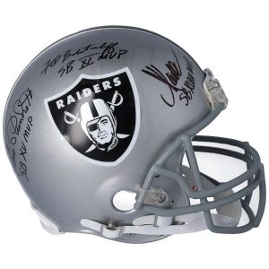 Las Vegas Raiders Autographed Helmet with Superbowl MVP Inscriptions