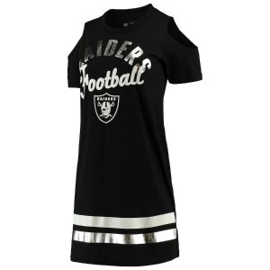 Las Vegas Raiders Women’s Cold Shoulder Mini-Dress