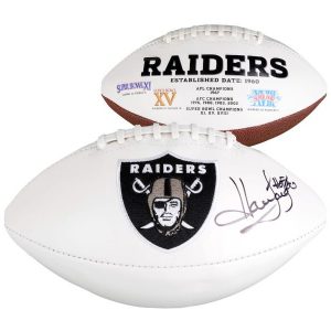 Howie Long Las Vegas Raiders Autographed White Panel Football