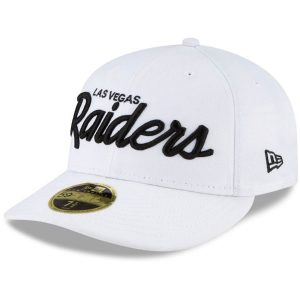 Las Vegas Raiders Omaha Script Low Profile Fitted Hat