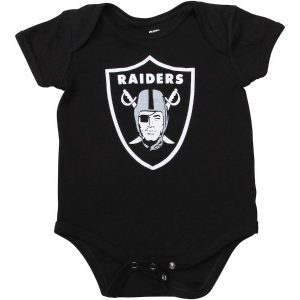 Las Vegas Raiders Newborn Black Team Logo Bodysuit