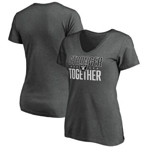 Las Vegas Raiders Women’s Stronger Together V-Neck T-Shirt